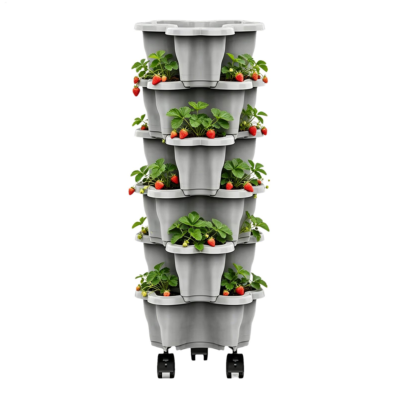 Vertical Planter Tower - Menara Kebun Vertikal 6 Tingkat 25x10cm