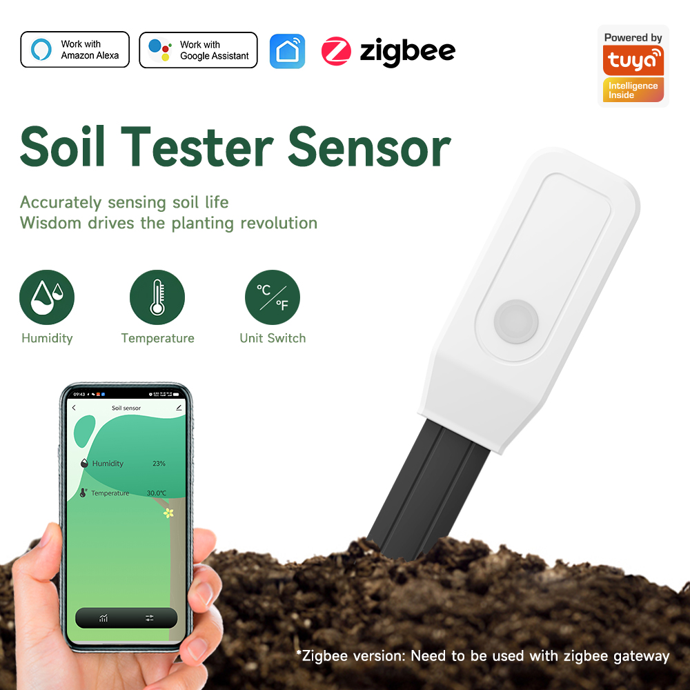 Smart Garden Zigbee - Sensor Penguji Tanah Pintar, Pengukur Kelembapan