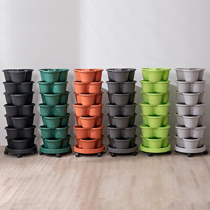 Pot Tanaman Stroberi Plastik B - Vertical Planter Tower ulasan dan harga