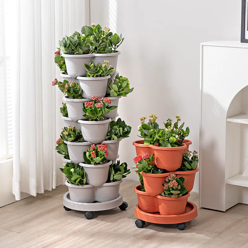 Pot Tanaman Stroberi Plastik B - Vertical Planter Tower ulasan dan harga