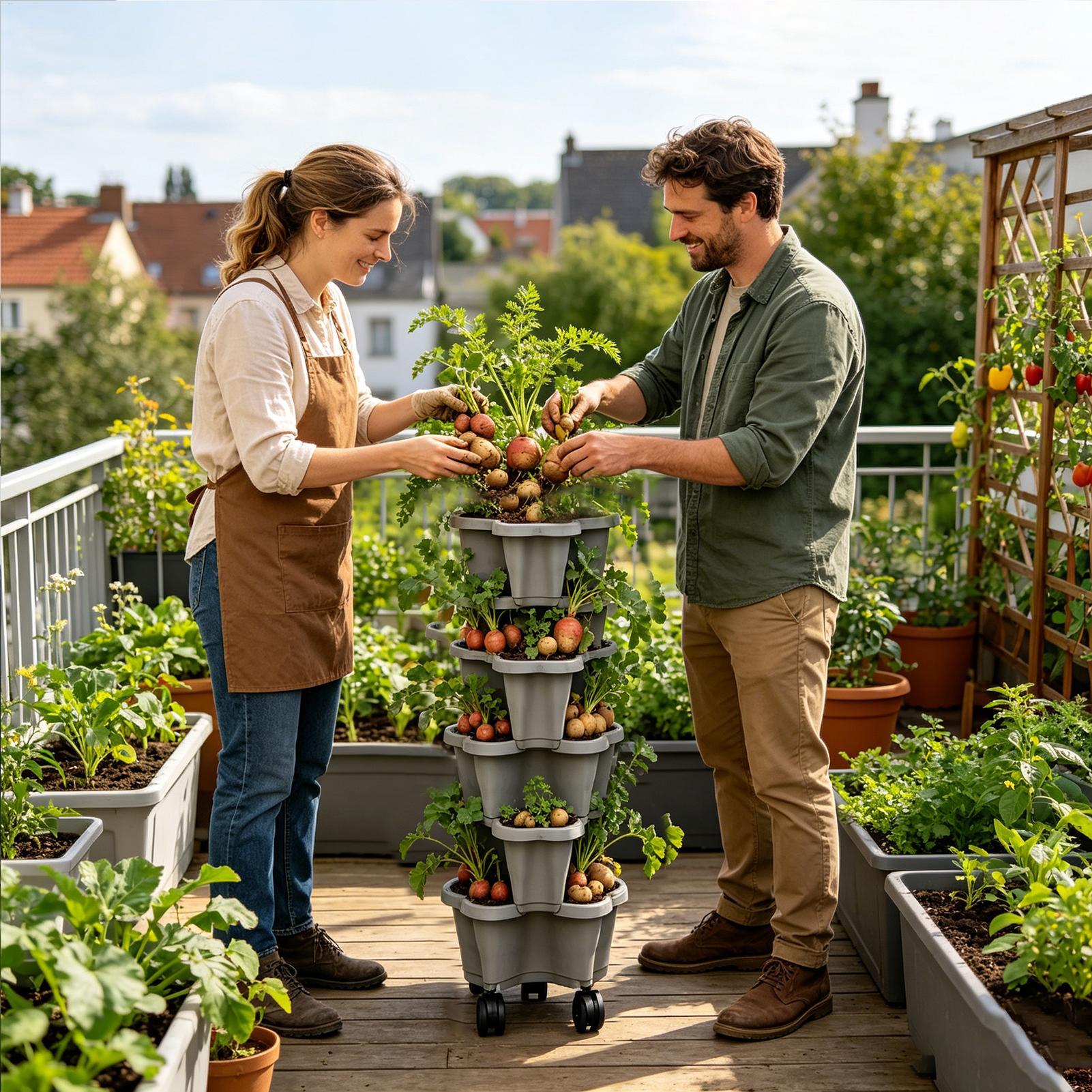 Menara Kebun Vertikal 6 Tingka - Vertical Planter Tower ulasan dan harga