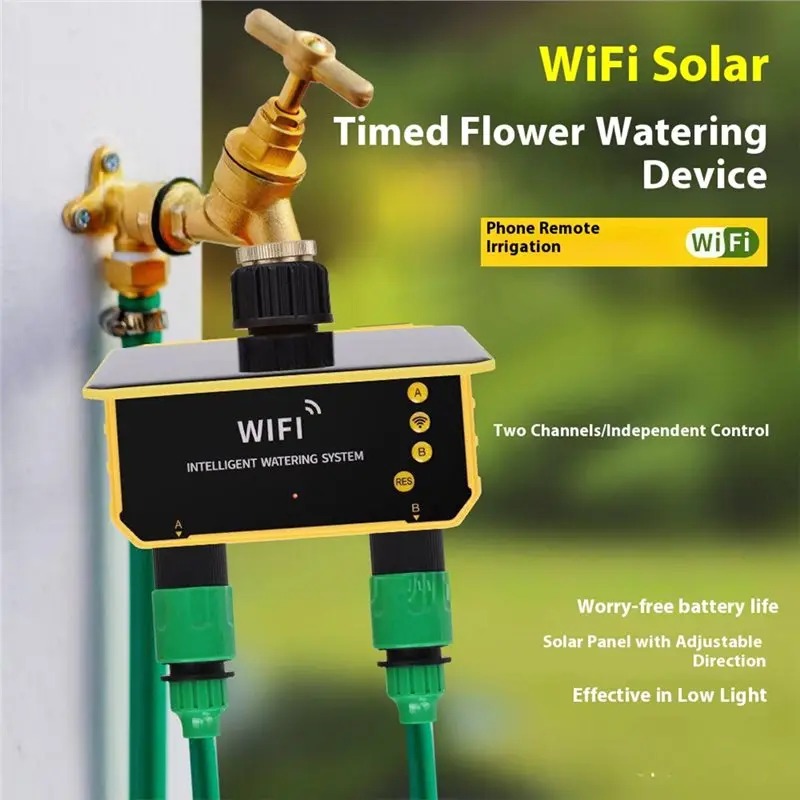 1/2 Outlet WIFI Solar Irrigati - Smart Garden Monitoring System ulasan dan harga
