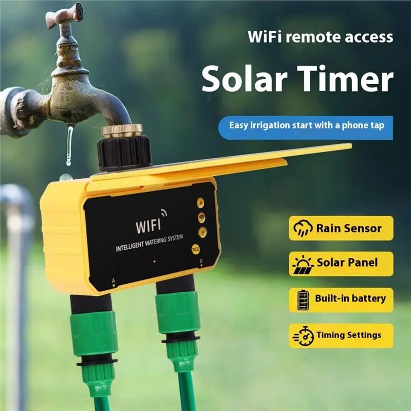 1/2 Outlet WIFI Solar Irrigati - Smart Garden Monitoring System ulasan dan harga