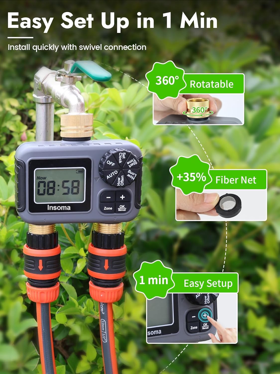 Sistem Irigasi Cerdas Dual Out - Smart Garden Sphagnum Moss ulasan dan harga