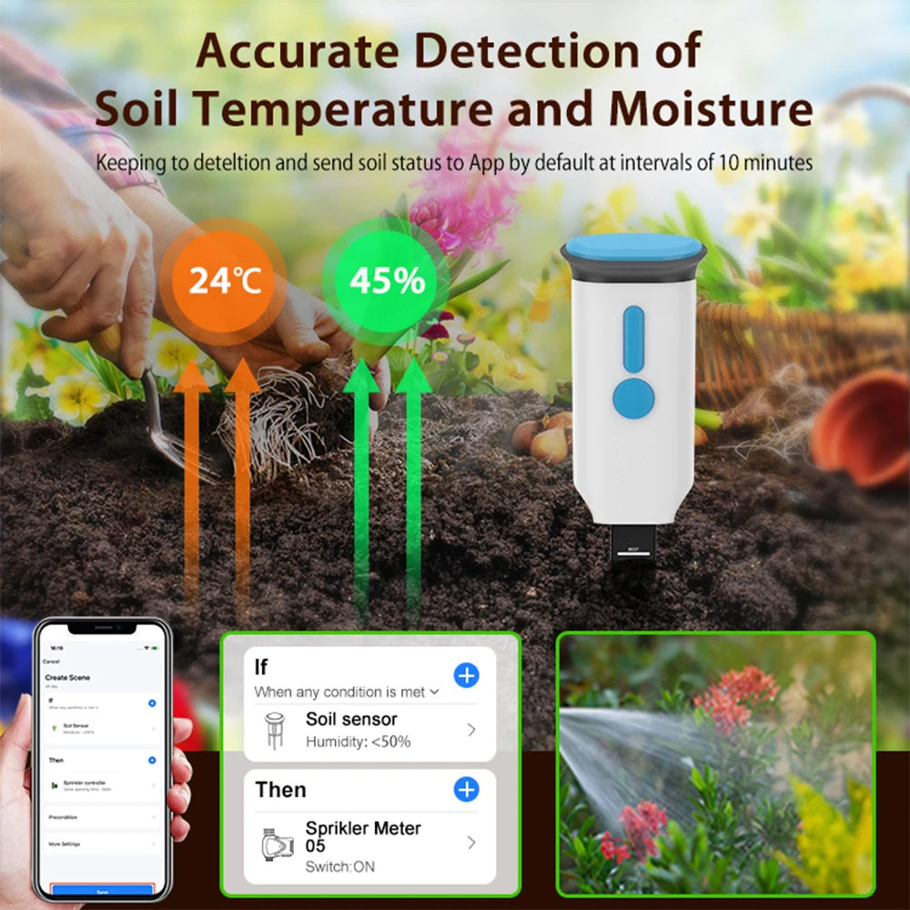 Haozee Tuya Detektor Sensor Ke - Smart Garden Sensors ulasan dan harga