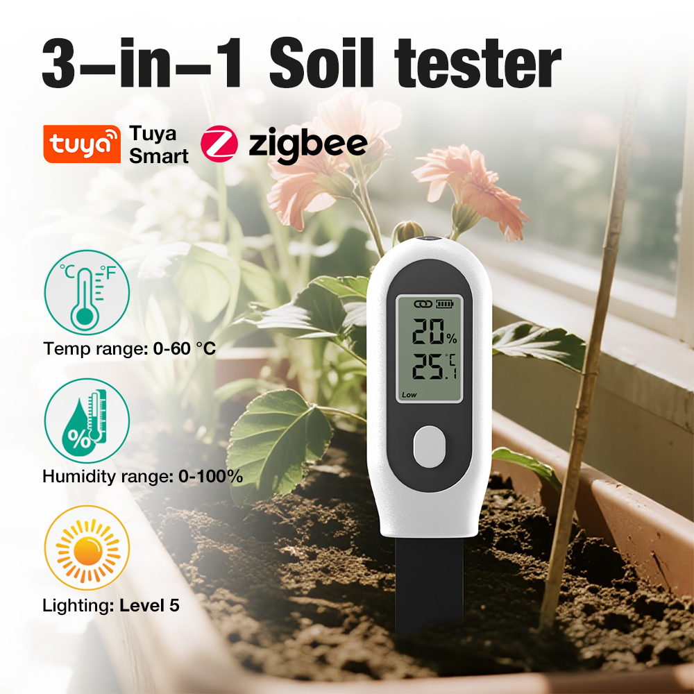 Pengukur Tanah 3 in 1 Zigbee S - Smart Garden Zigbee ulasan dan harga