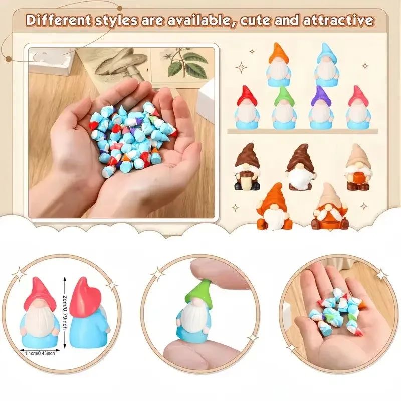 10/20/40/100 Buah Patung Gnome - Smart Garden Mini ulasan dan harga