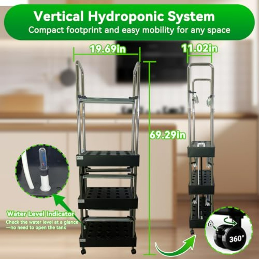 Sistem hidroponik dalam ruanga - Smart Garden Water ulasan dan harga
