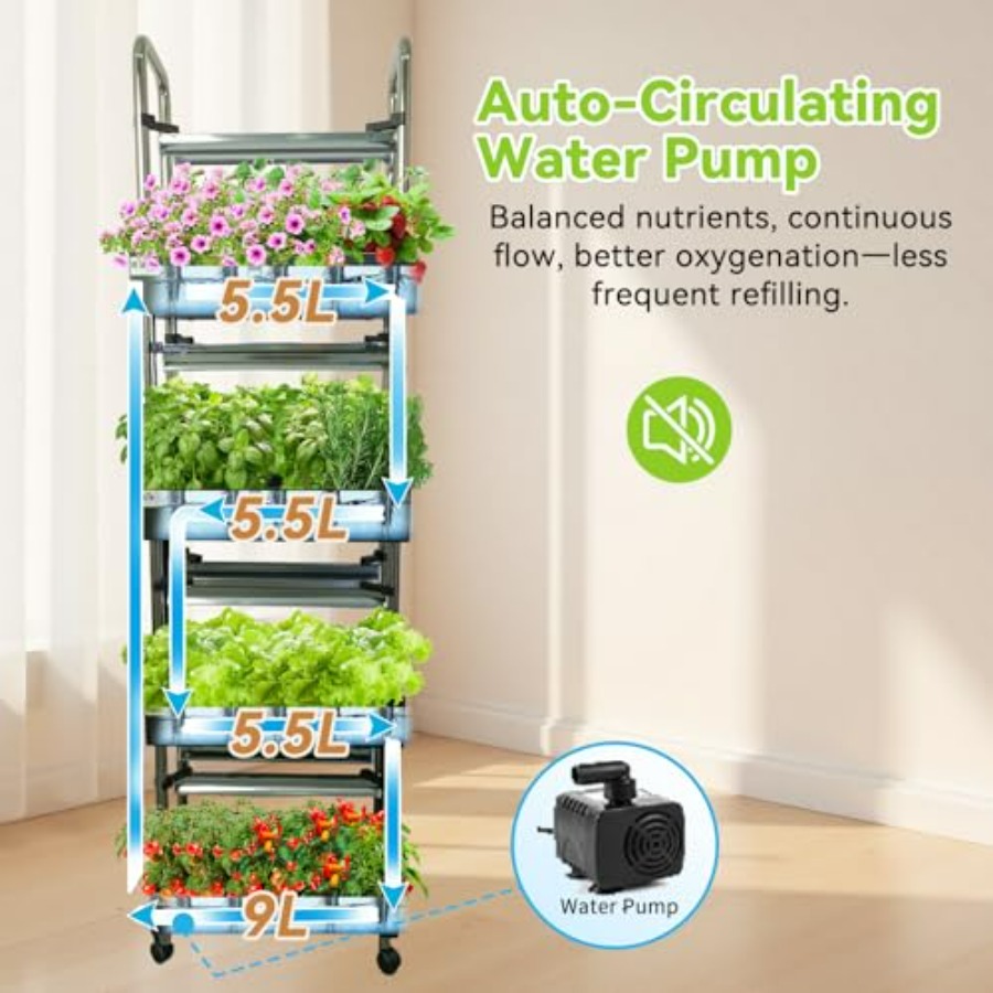 Sistem hidroponik dalam ruanga - Smart Garden Water ulasan dan harga