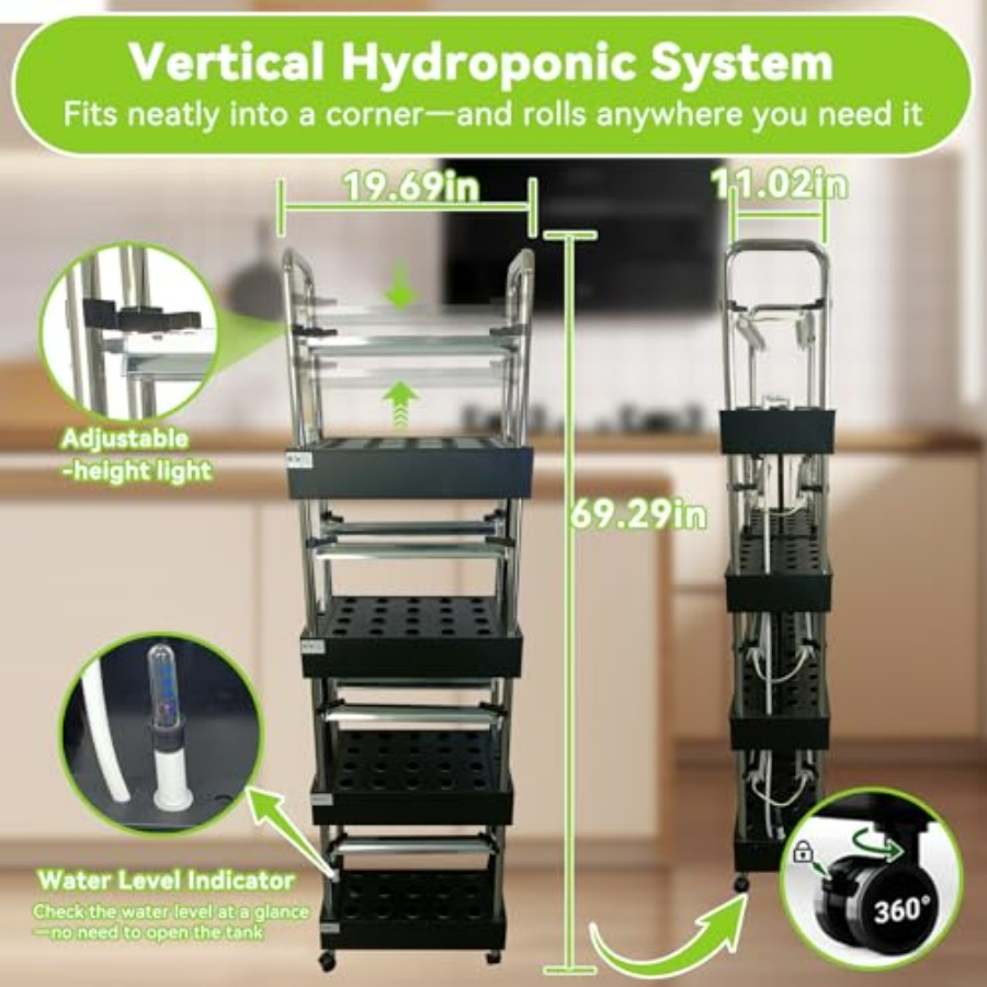 Sistem hidroponik dalam ruanga - Smart Garden Water ulasan dan harga