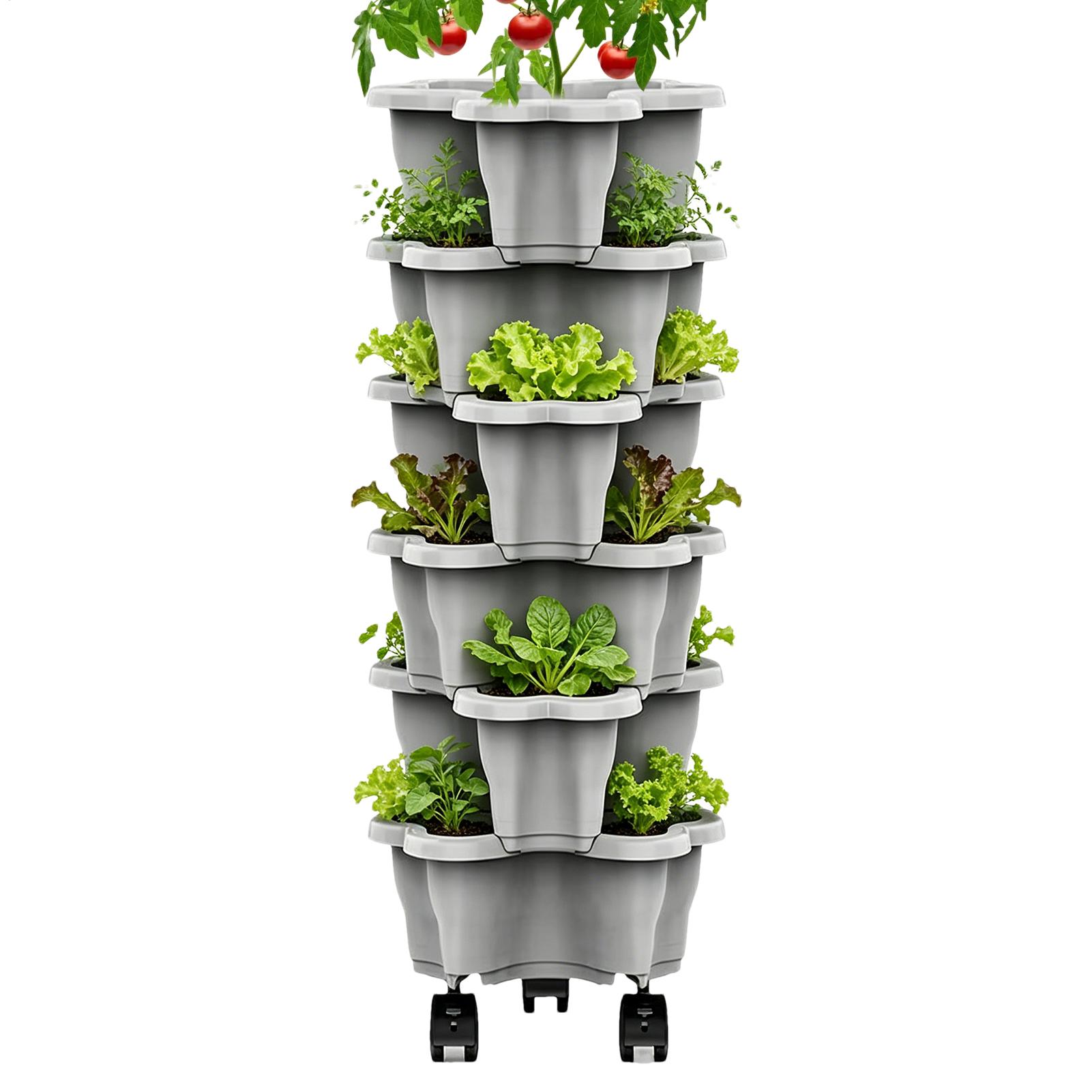 Rak Tanam Bunga Vertikal 6 Tin - Vertical Planter Tower ulasan dan harga