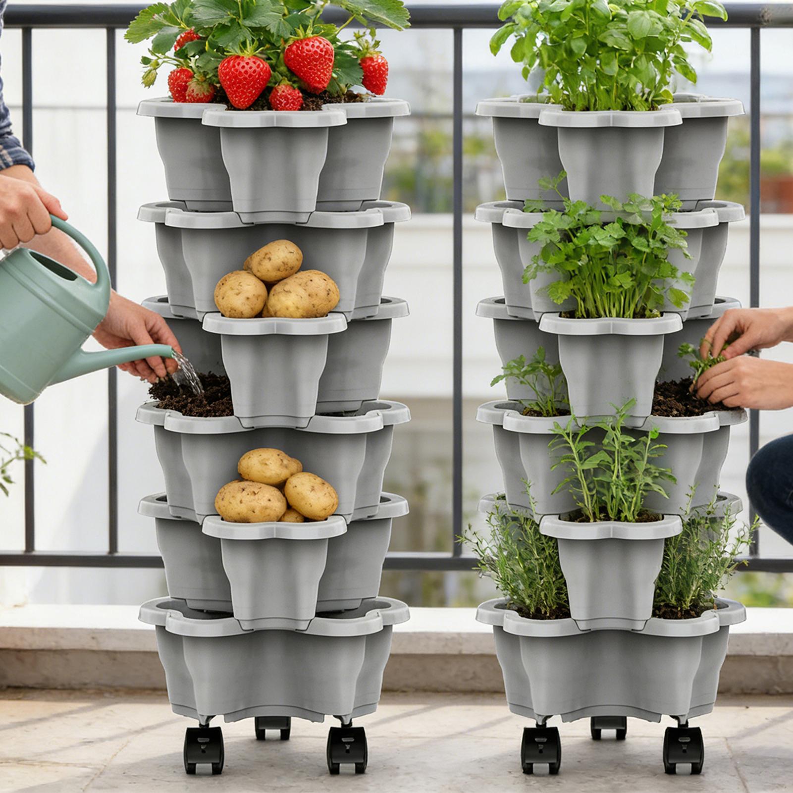 Rak Tanam Bunga Vertikal 6 Tin - Vertical Planter Tower ulasan dan harga