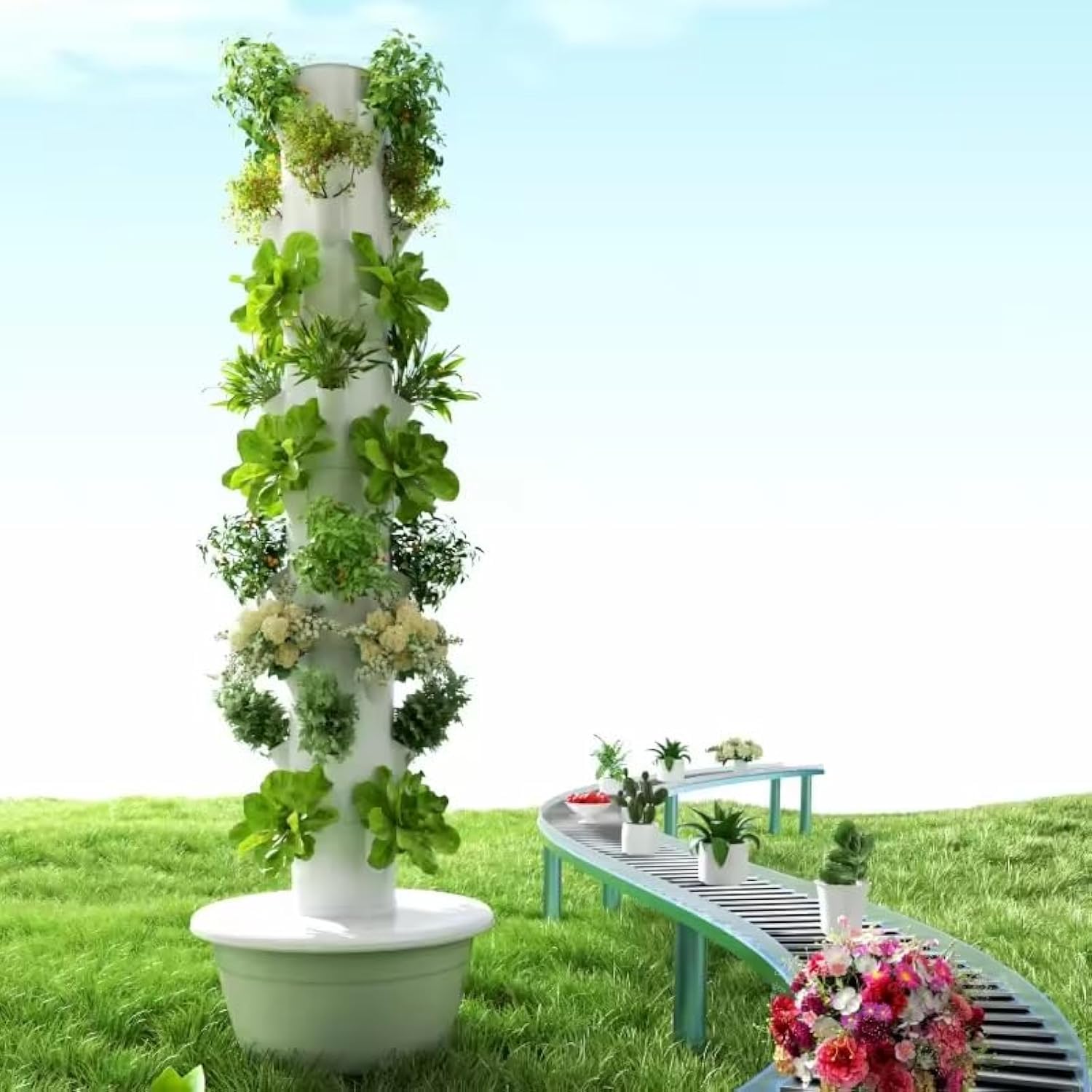 Menara Hidroponik Vertikal Aer - Vertical Planter Tower ulasan dan harga